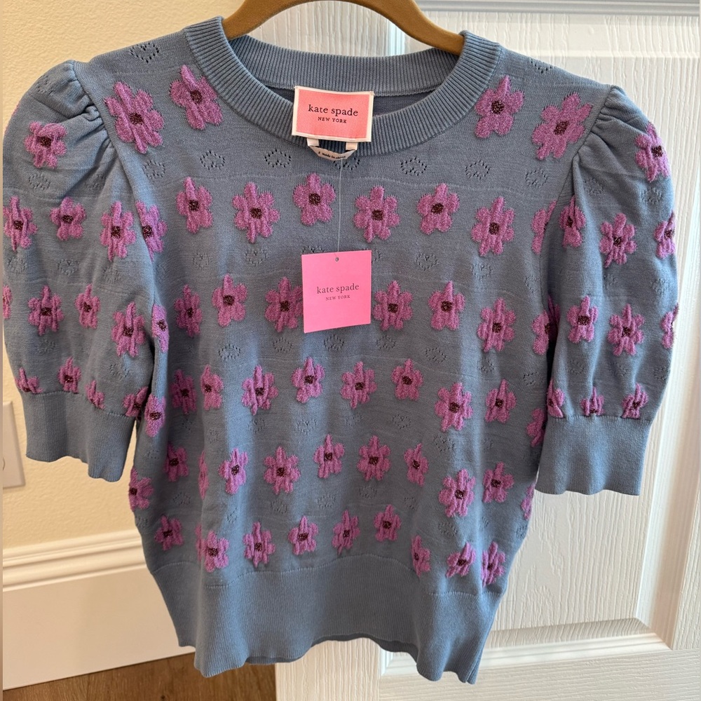 Kate Spade Short Sleeve Puff Sweater - NWT
